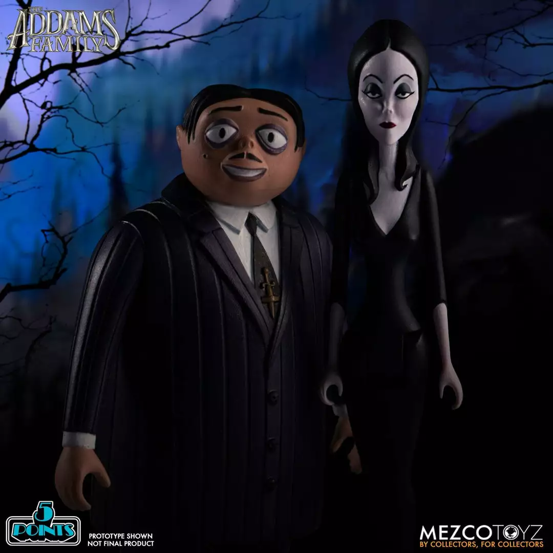 Mezco The Addams Family Set Of 4 (8 Characters) By 5 Point 12 Mezco The Addams Family Set Of 4 (8 Characters) By 5 Point