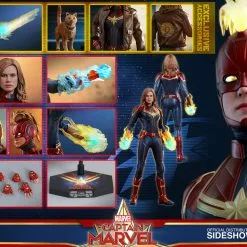 Hot Toys Limited Hot Toys Captain Marvel Deluxe Version Sixth Scale Figure