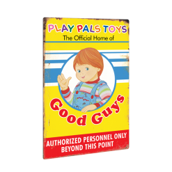 Trick Or Treat Studios Child's Play 2 Play Pals Metal Sign Prop