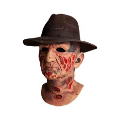 Trick Or Treat Studios Halloween A NIGHTMARE ON ELM STREET - DELUXE FREDDY KRUEGER MASK WITH FEDORA HAT