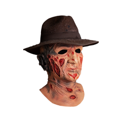 Trick Or Treat Studios Halloween A NIGHTMARE ON ELM STREET - DELUXE FREDDY KRUEGER MASK WITH FEDORA HAT