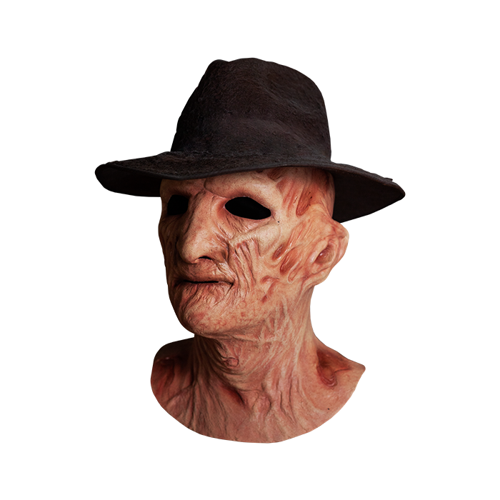 Trick Or Treat Studios A NIGHTMARE ON ELM STREET 2: FREDDY'S REVENGE - DELUXE FREDDY KRUEGER MASK WITH FEDORA HAT Halloween 5 Trick Or Treat Studios A NIGHTMARE ON ELM STREET 2: FREDDY'S REVENGE - DELUXE FREDDY KRUEGER MASK WITH FEDORA HAT Halloween