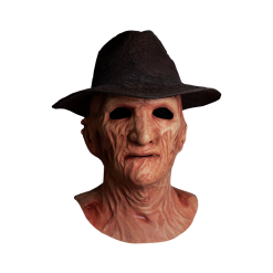 Trick Or Treat Studios A NIGHTMARE ON ELM STREET 2: FREDDY'S REVENGE - DELUXE FREDDY KRUEGER MASK WITH FEDORA HAT Halloween