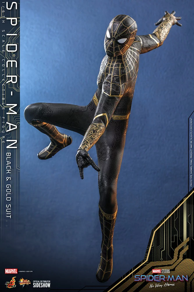Hot Toys Hot Toys Limited Spider-Man - No Way Home (Black & Gold Suit) Sixth Scale Figure 4 Hot Toys Hot Toys Limited Spider-Man - No Way Home (Black & Gold Suit) Sixth Scale Figure