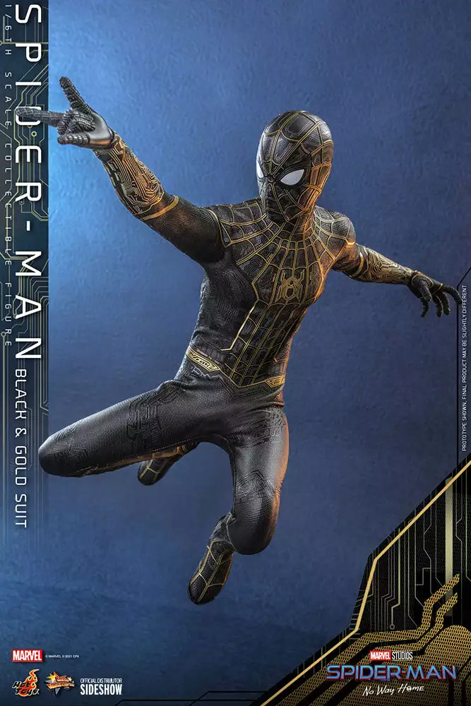 Hot Toys Hot Toys Limited Spider-Man - No Way Home (Black & Gold Suit) Sixth Scale Figure 8 Hot Toys Hot Toys Limited Spider-Man - No Way Home (Black & Gold Suit) Sixth Scale Figure