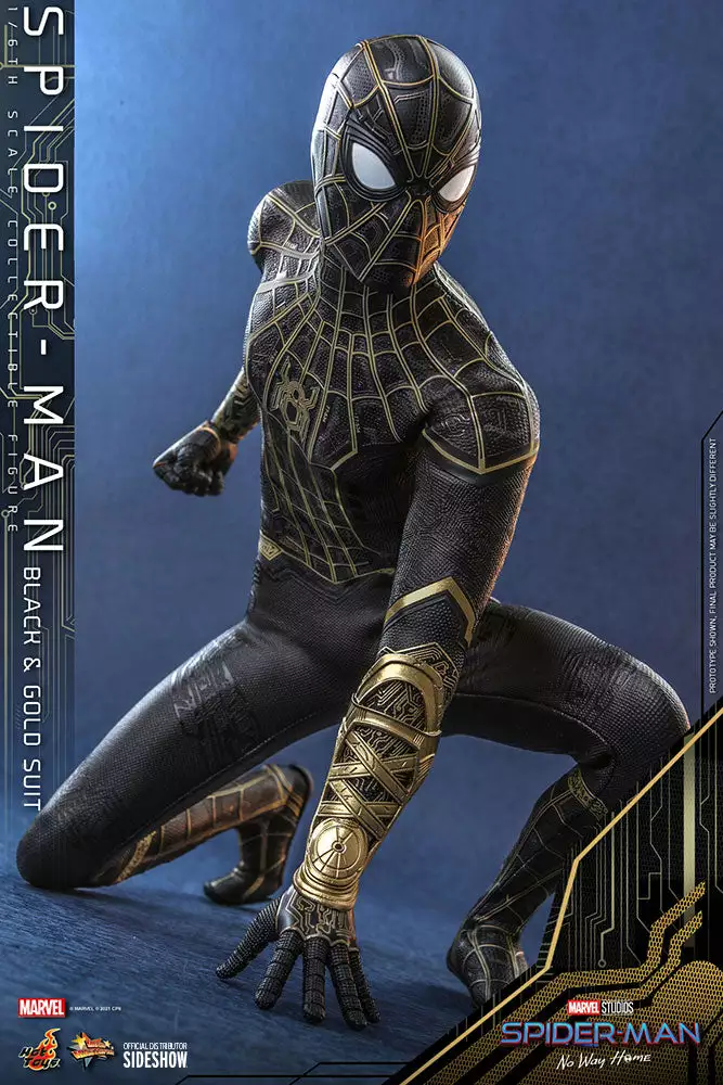 Hot Toys Hot Toys Limited Spider-Man - No Way Home (Black & Gold Suit) Sixth Scale Figure 10 Hot Toys Hot Toys Limited Spider-Man - No Way Home (Black & Gold Suit) Sixth Scale Figure