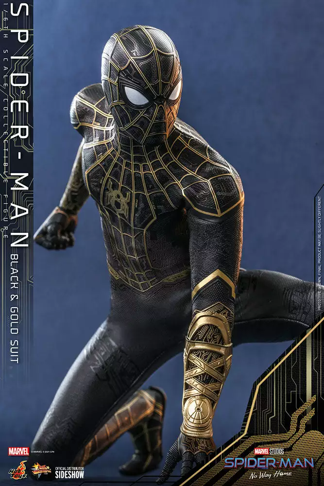 Hot Toys Hot Toys Limited Spider-Man - No Way Home (Black & Gold Suit) Sixth Scale Figure 6 Hot Toys Hot Toys Limited Spider-Man - No Way Home (Black & Gold Suit) Sixth Scale Figure