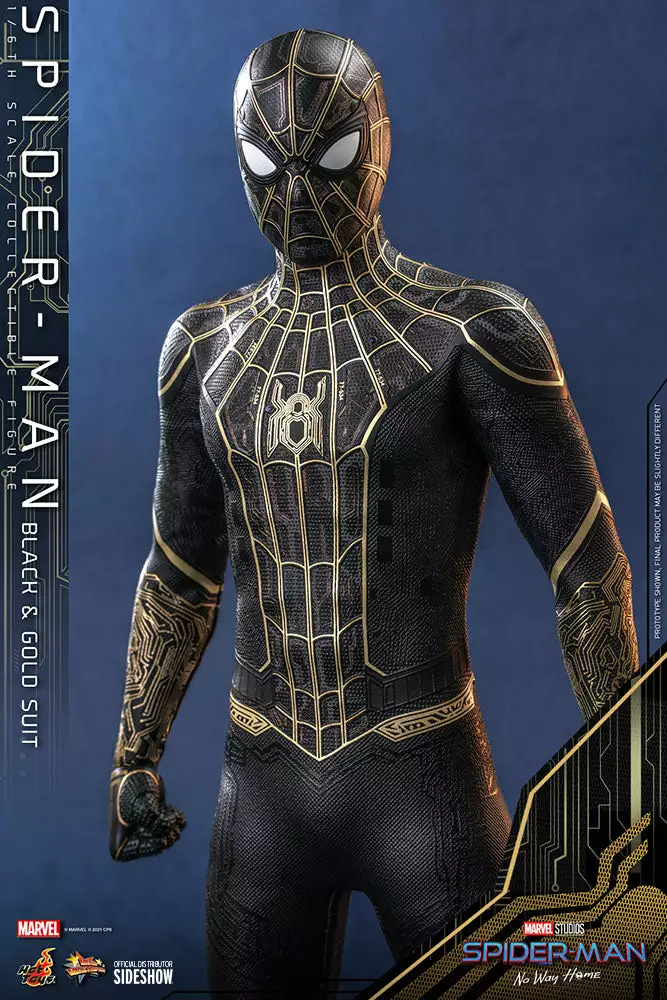 Hot Toys Hot Toys Limited Spider-Man - No Way Home (Black & Gold Suit) Sixth Scale Figure 12 Hot Toys Hot Toys Limited Spider-Man - No Way Home (Black & Gold Suit) Sixth Scale Figure