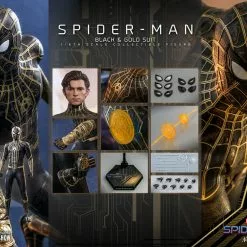 Hot Toys Hot Toys Limited Spider-Man - No Way Home (Black & Gold Suit) Sixth Scale Figure 16 Hot Toys Hot Toys Limited Spider-Man - No Way Home (Black & Gold Suit) Sixth Scale Figure